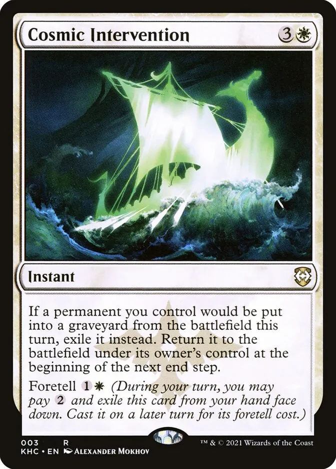 2021 Kaldheim Commander Cosmic Intervention rare #3 unlisted card image