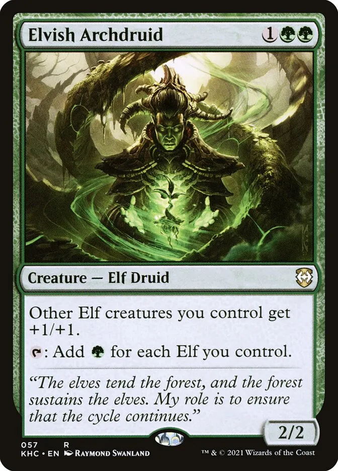2021 Kaldheim Commander Elvish Archdruid rare #57 unlisted card image