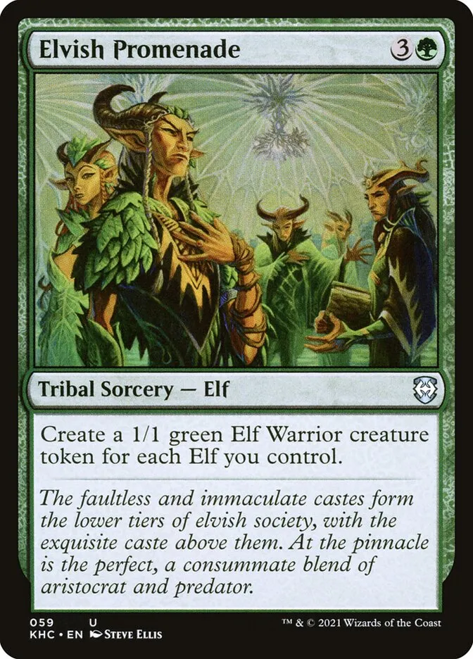 2021 Kaldheim Commander Elvish Promenade uncommon #59 unlisted card image