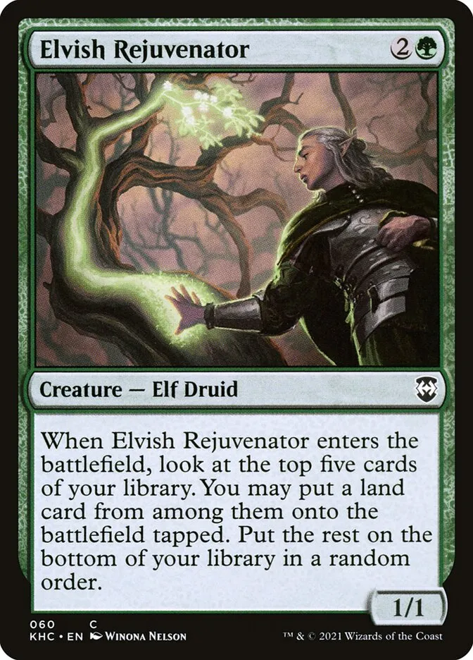 2021 Kaldheim Commander Elvish Rejuvenator common #60 unlisted card image