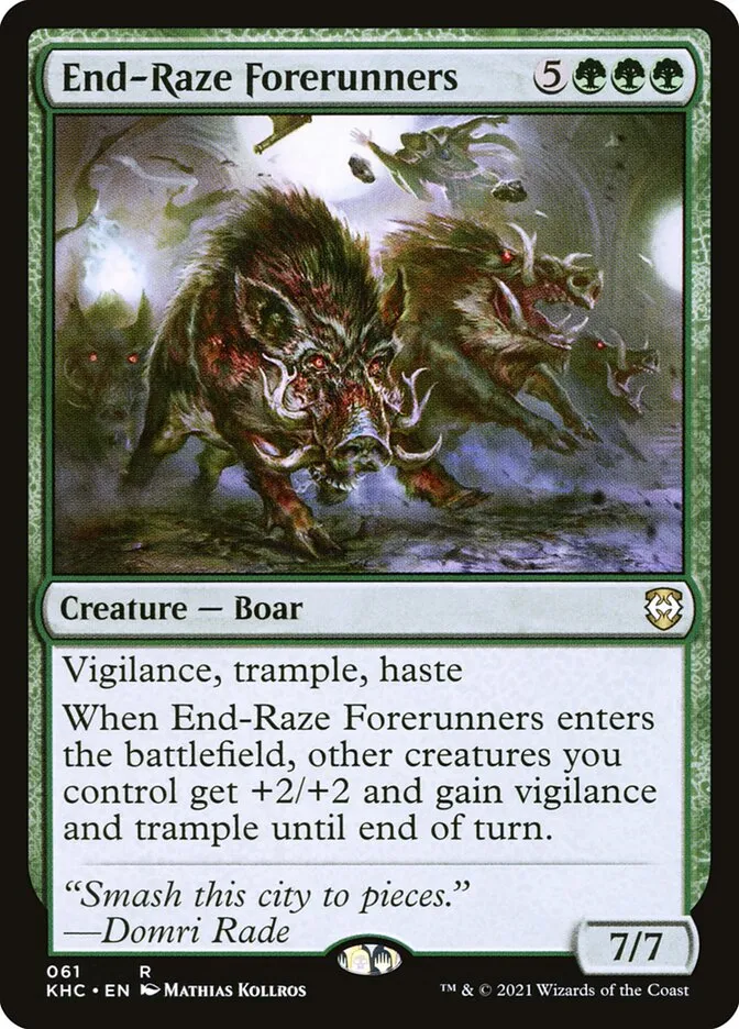 2021 Kaldheim Commander End-Raze Forerunners rare #61 unlisted card image
