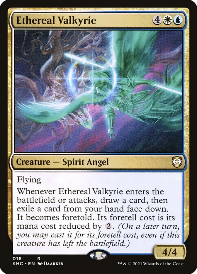 2021 Kaldheim Commander Ethereal Valkyrie rare #16 unlisted card image