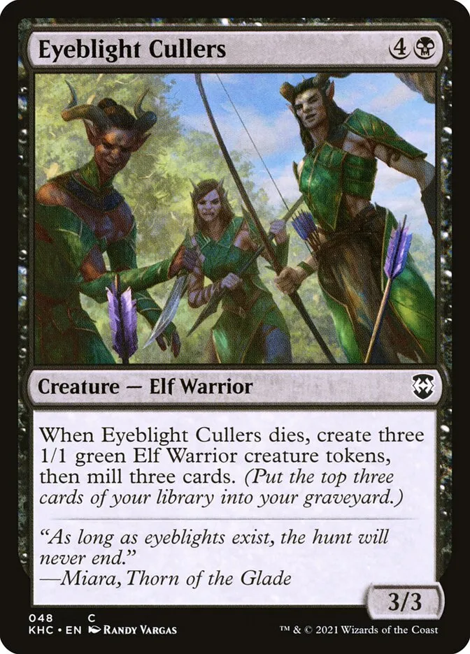 2021 Kaldheim Commander Eyeblight Cullers common #48 unlisted card image