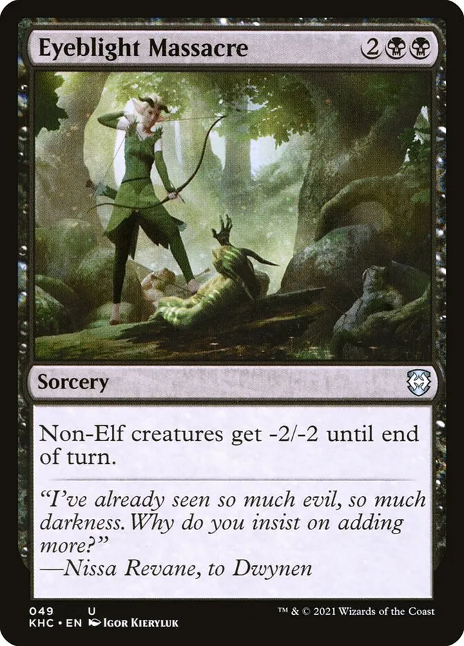 2021 Kaldheim Commander Eyeblight Massacre uncommon #49 unlisted card image