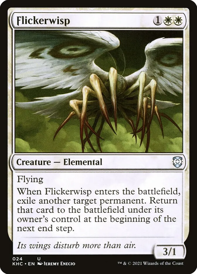 2021 Kaldheim Commander Flickerwisp uncommon #24 unlisted card image