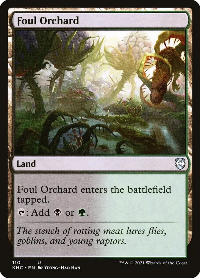 2021 Kaldheim Commander Foul Orchard uncommon #110 unlisted card image