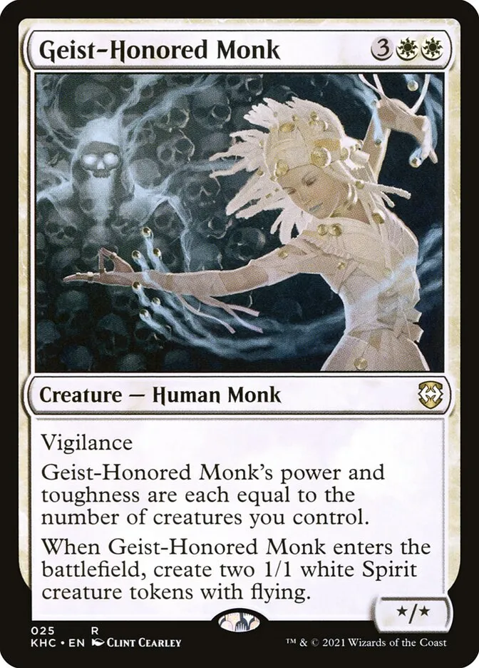 2021 Kaldheim Commander Geist-Honored Monk rare #25 unlisted card image
