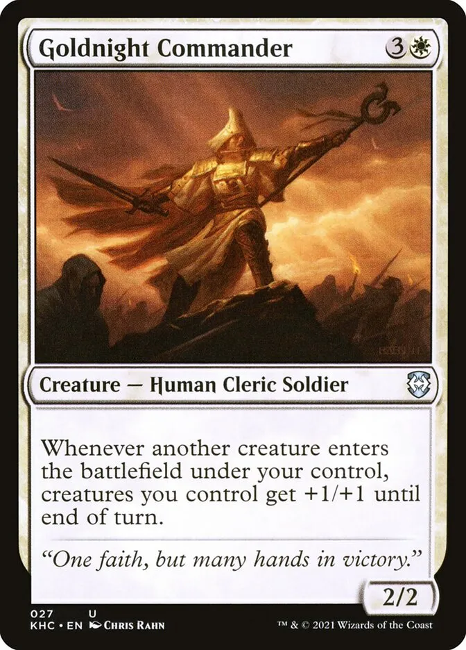 2021 Kaldheim Commander Goldnight Commander uncommon #27 unlisted card image