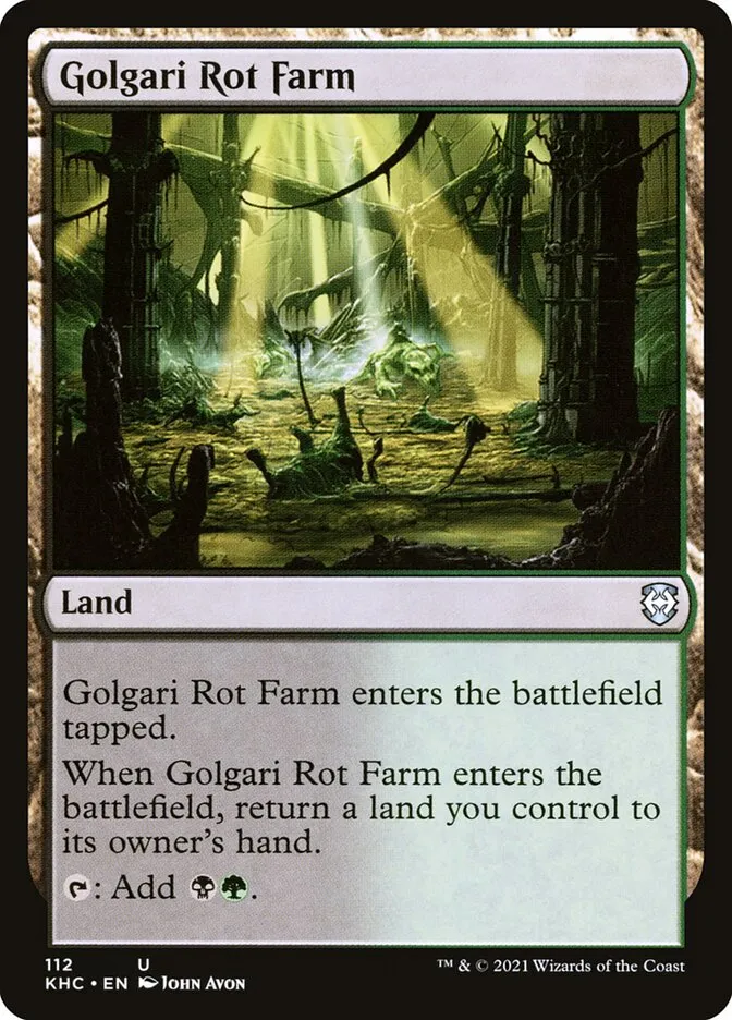 2021 Kaldheim Commander Golgari Rot Farm uncommon #112 unlisted card image