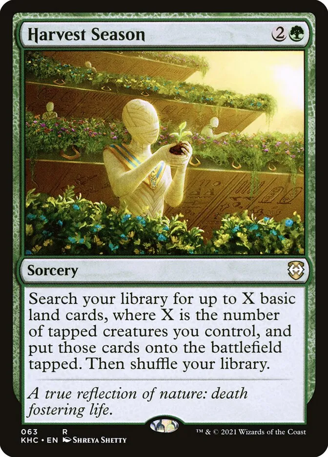 2021 Kaldheim Commander Harvest Season rare #63 unlisted card image