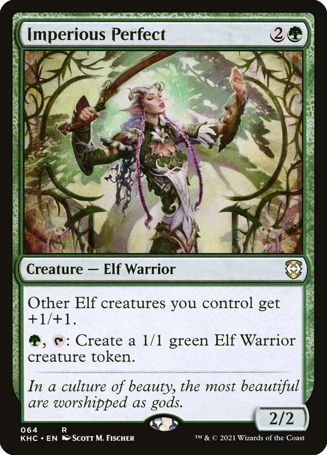 2021 Kaldheim Commander Imperious Perfect rare #64 unlisted card image