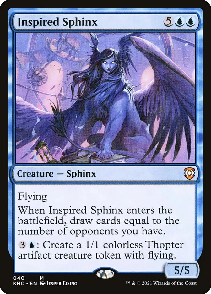 2021 Kaldheim Commander Inspired Sphinx mythic #40 unlisted card image