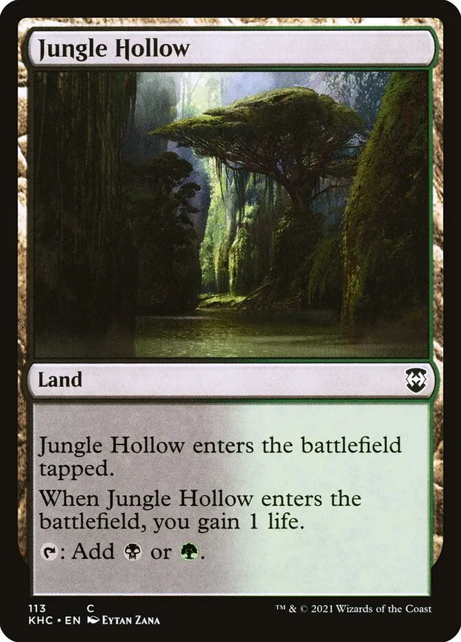 2021 Kaldheim Commander Jungle Hollow common #113 unlisted card image
