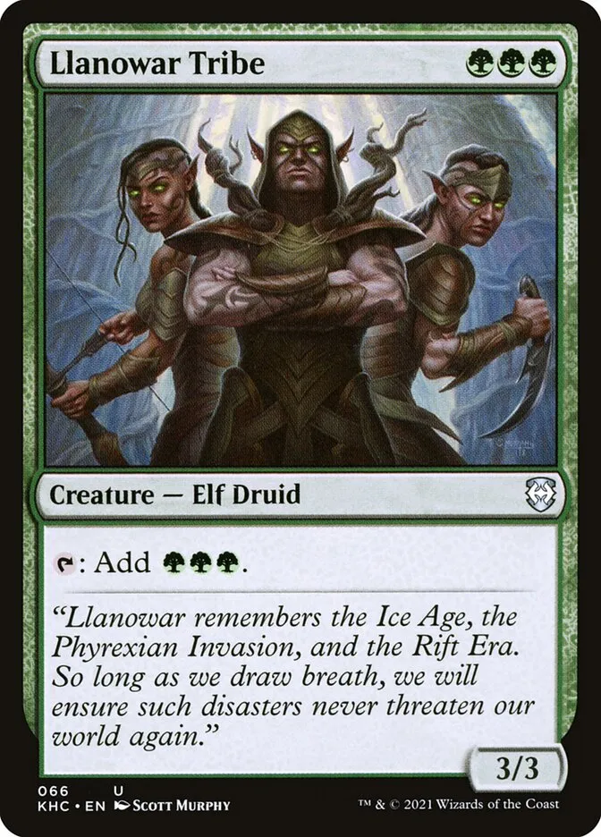 2021 Kaldheim Commander Llanowar Tribe uncommon #66 unlisted card image