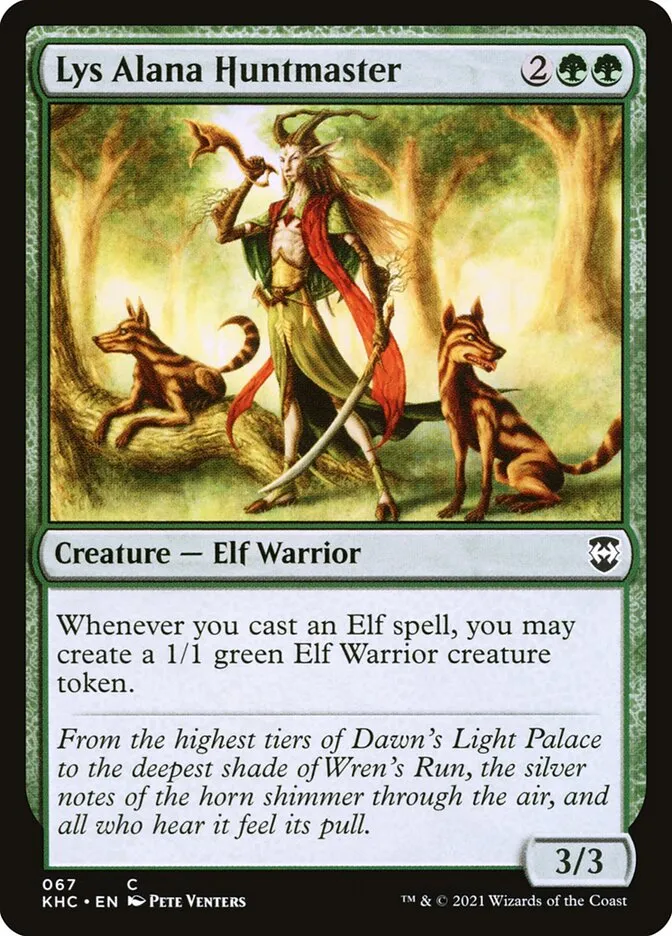 2021 Kaldheim Commander Lys Alana Huntmaster common #67 unlisted card image