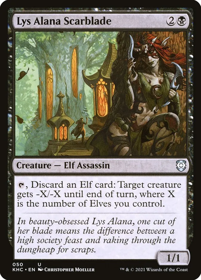 2021 Kaldheim Commander Lys Alana Scarblade uncommon #50 unlisted card image