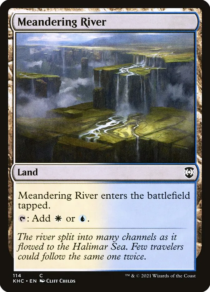 2021 Kaldheim Commander Meandering River common #114 unlisted card image