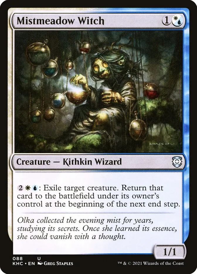 2021 Kaldheim Commander Mistmeadow Witch uncommon #88 unlisted card image