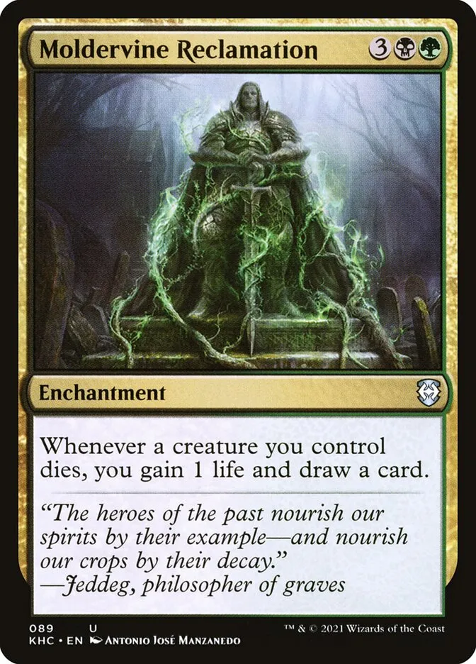 2021 Kaldheim Commander Moldervine Reclamation uncommon #89 unlisted card image