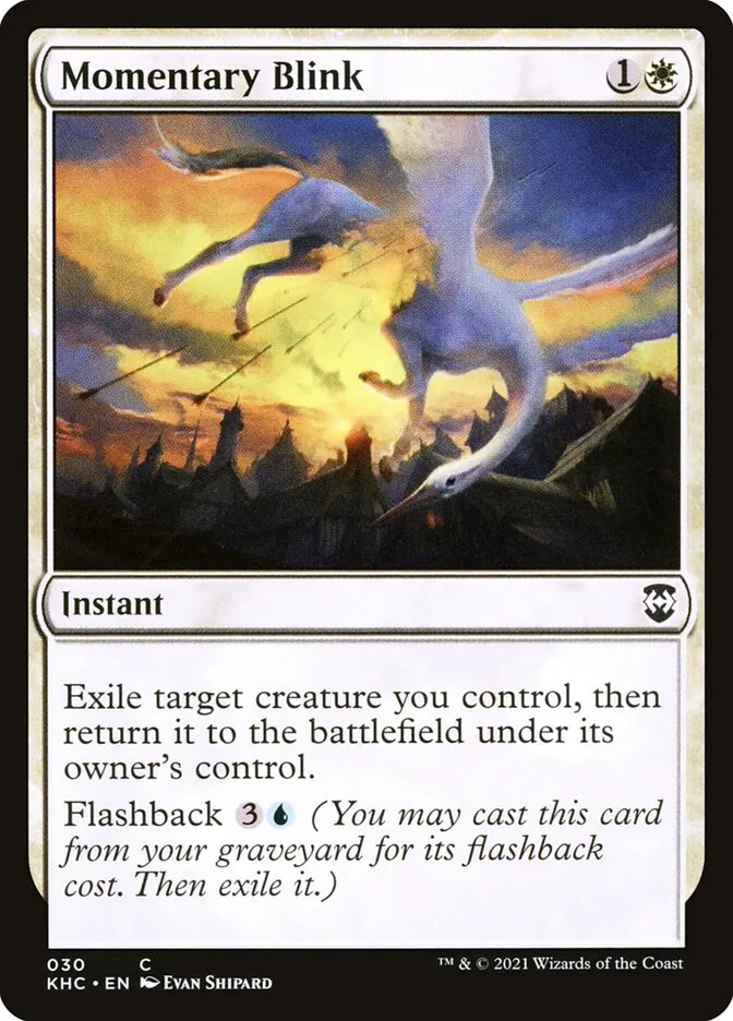 2021 Kaldheim Commander Momentary Blink common #30 unlisted card image
