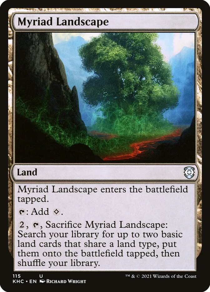 2021 Kaldheim Commander Myriad Landscape uncommon #115 unlisted card image
