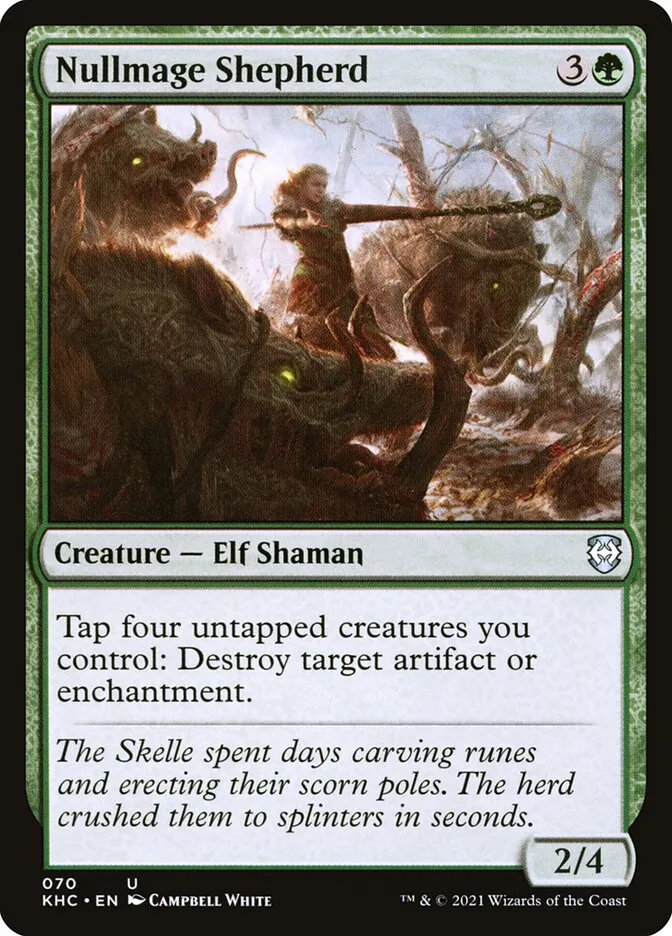 2021 Kaldheim Commander Nullmage Shepherd uncommon #70 unlisted card image
