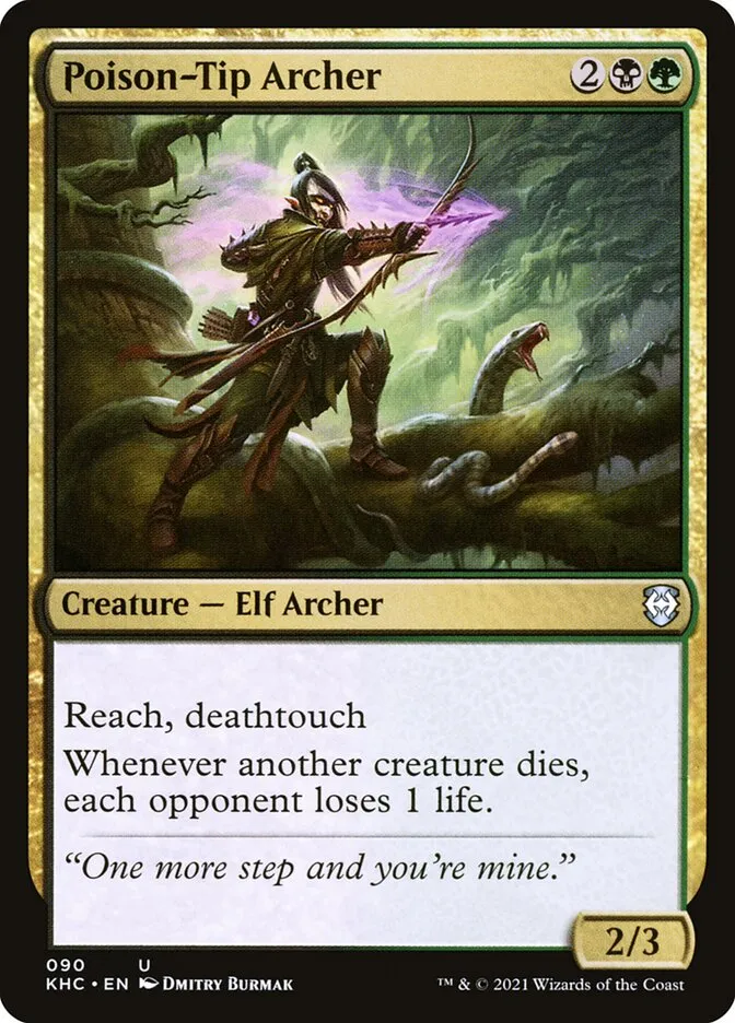 2021 Kaldheim Commander Poison-Tip Archer uncommon #90 unlisted card image