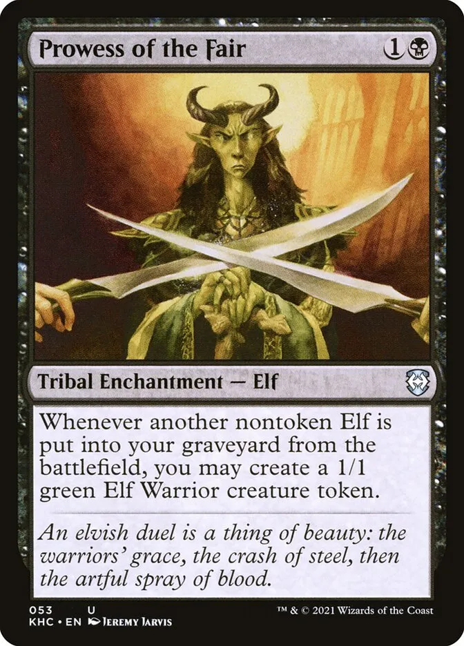2021 Kaldheim Commander Prowess of the Fair uncommon #53 unlisted card image