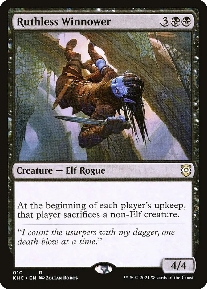2021 Kaldheim Commander Ruthless Winnower rare #10 unlisted card image