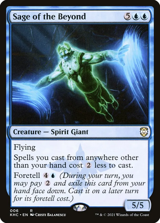 2021 Kaldheim Commander Sage of the Beyond rare #6 unlisted card image
