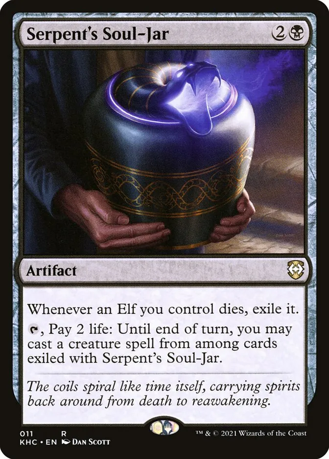 2021 Kaldheim Commander Serpent's Soul-Jar rare #11 unlisted card image