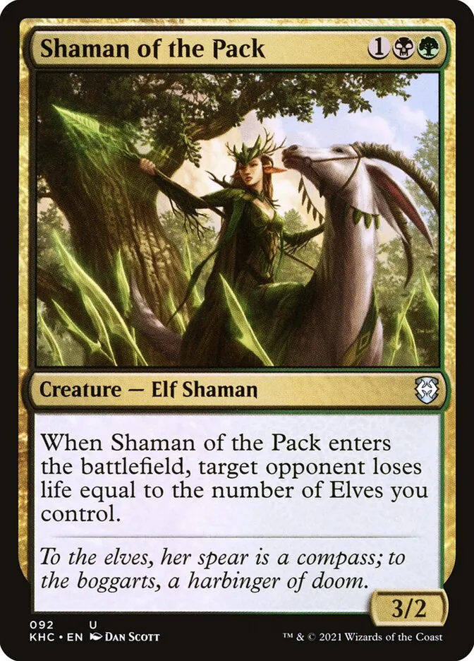 2021 Kaldheim Commander Shaman of the Pack uncommon #92 unlisted card image