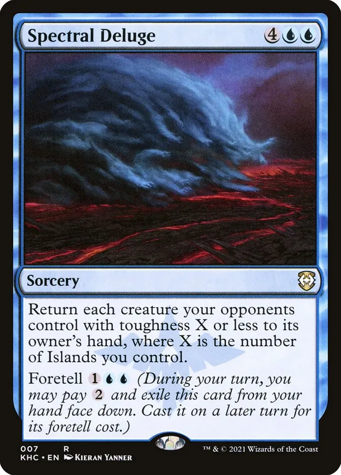 2021 Kaldheim Commander Spectral Deluge rare #7 unlisted card image