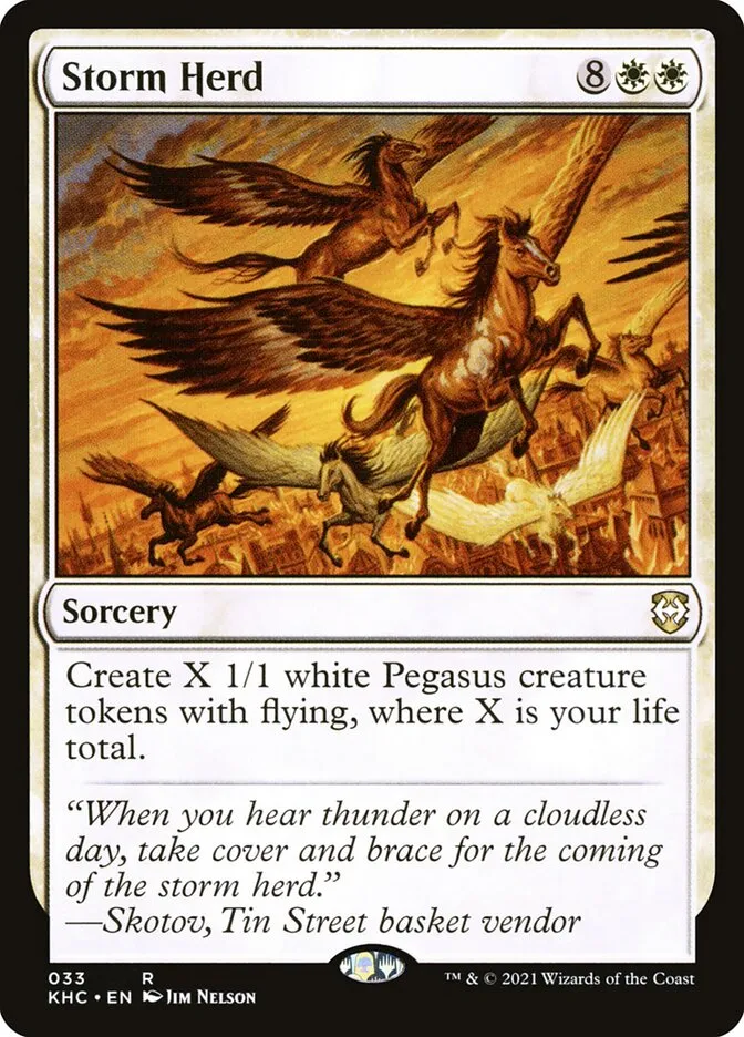 2021 Kaldheim Commander Storm Herd rare #33 unlisted card image