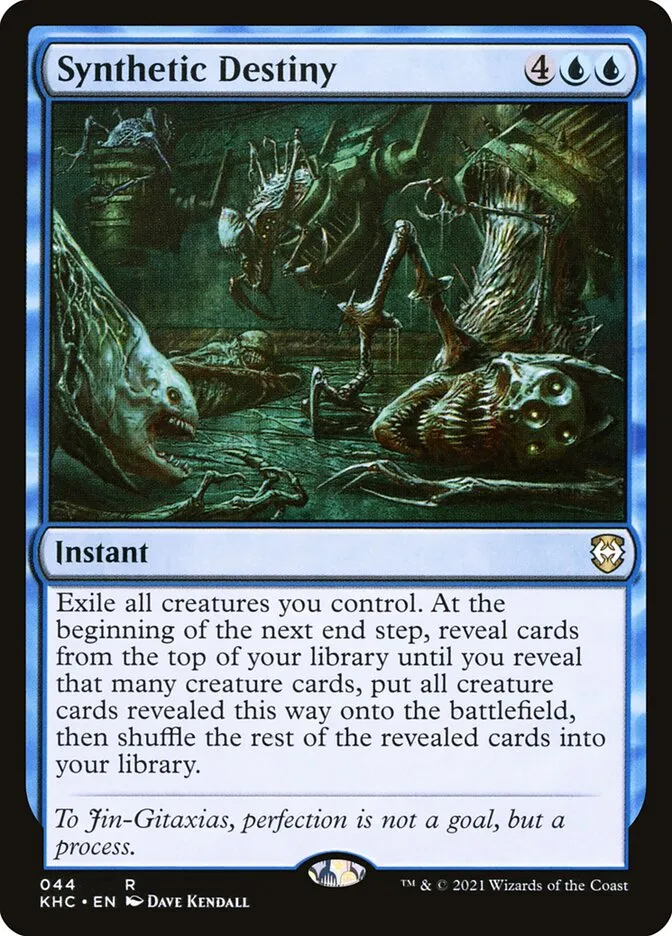 2021 Kaldheim Commander Synthetic Destiny rare #44 unlisted card image