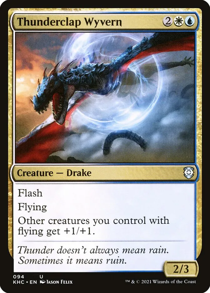2021 Kaldheim Commander Thunderclap Wyvern uncommon #94 unlisted card image