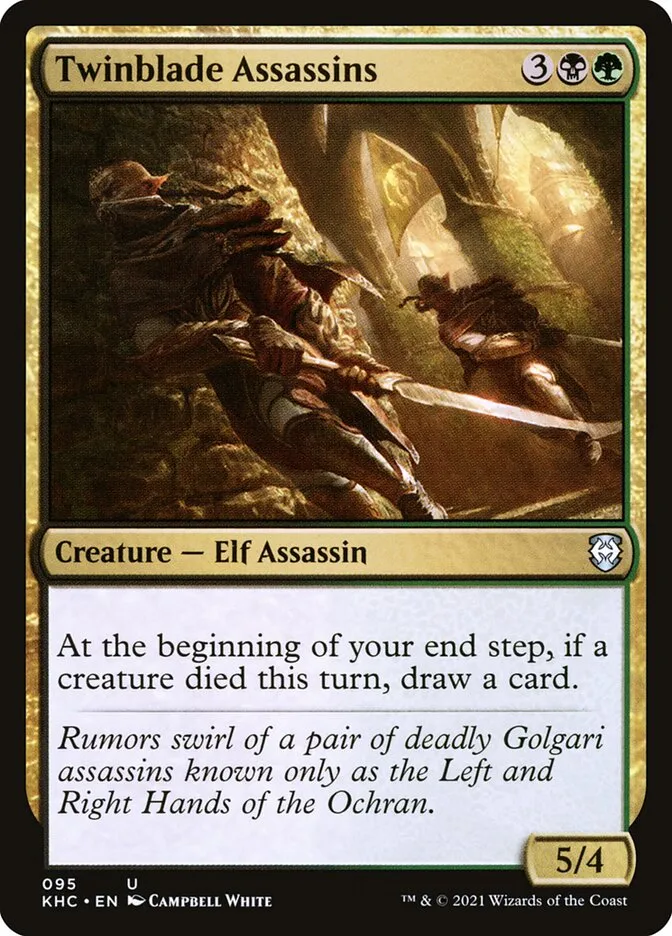 2021 Kaldheim Commander Twinblade Assassins uncommon #95 unlisted card image