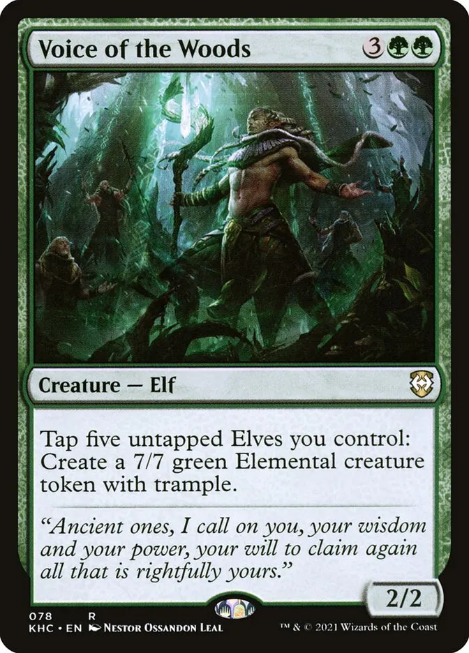 2021 Kaldheim Commander Voice of the Woods rare #78 unlisted card image