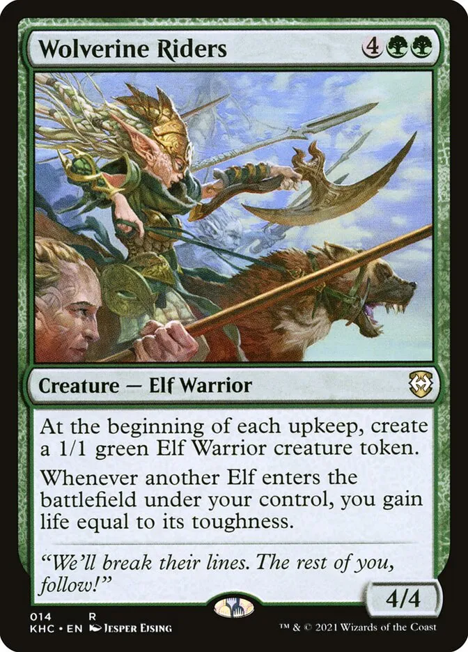 2021 Kaldheim Commander Wolverine Riders rare #14 unlisted card image