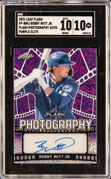 2021 Leaf Bobby Witt Jr. Flash Flash Photography Autographs #BWJ card image