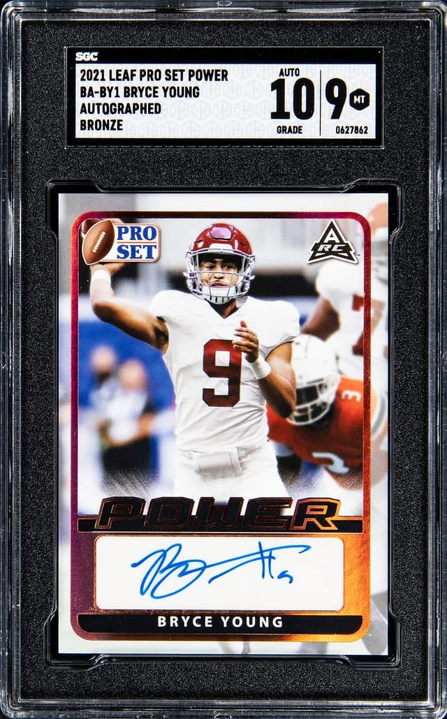 2021 Leaf Bryce Young Pro Set Power Autographed Bronze #BA-BY1 card image