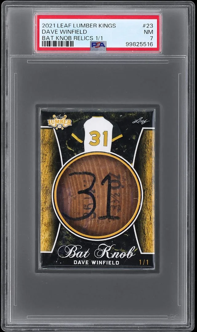 2021 Leaf Dave Winfield Lumber Kings Bat Knob Relics #23 card image