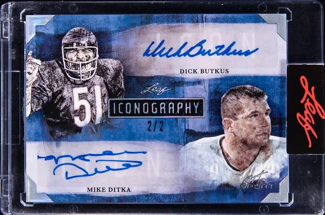 2021 Leaf Dick Butkus/Mike Ditka Art of Sport Iconography #I-17 card image