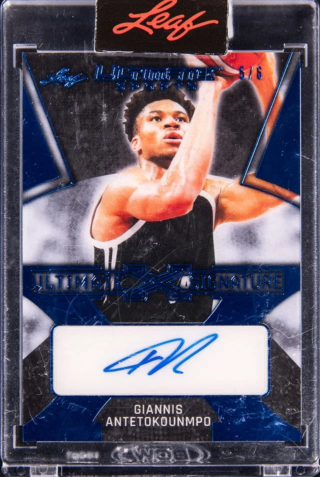 2021 Leaf Giannis Antetokounmpo Ultimate Sports Ultimate X Signature #USX-GA1 card image
