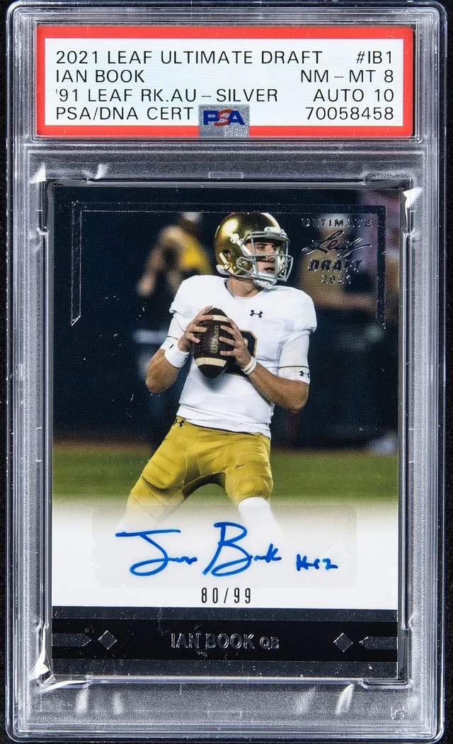 2021 Leaf Ian Book Ultimate Draft 1991 Autograph Silver #GLR-IB1 card image