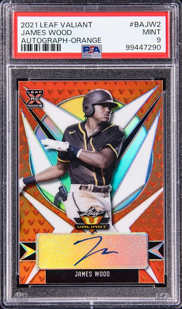 2021 Leaf James Wood Valiant Autograph Orange #BA-JW2 card image