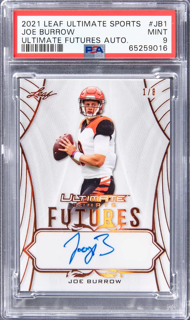 2021 Leaf Joe Burrow Ultimate Sports Ultimate Futures Autograph #UF-JB1 card image
