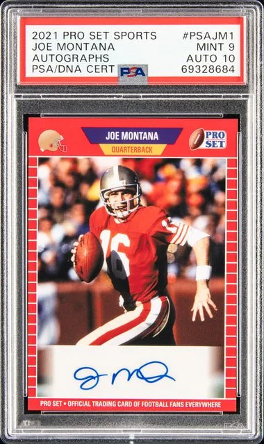 2021 Leaf Joe Montana Pro Set Sports Autographs #Psajm1 card image