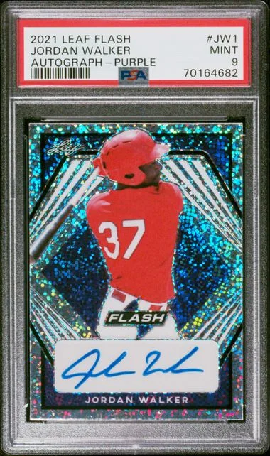 2021 Leaf Jordan Walker Flash Autograph Purple #BA-JW1 card image