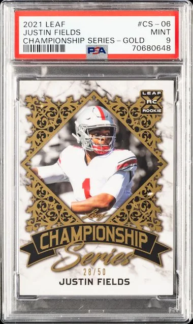 2021 Leaf Justin Fields Championship Series Gold #CS-06 card image